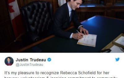 Justin Trudeau recognizes NB teen fighting cancer because #BeccaToldMeTo